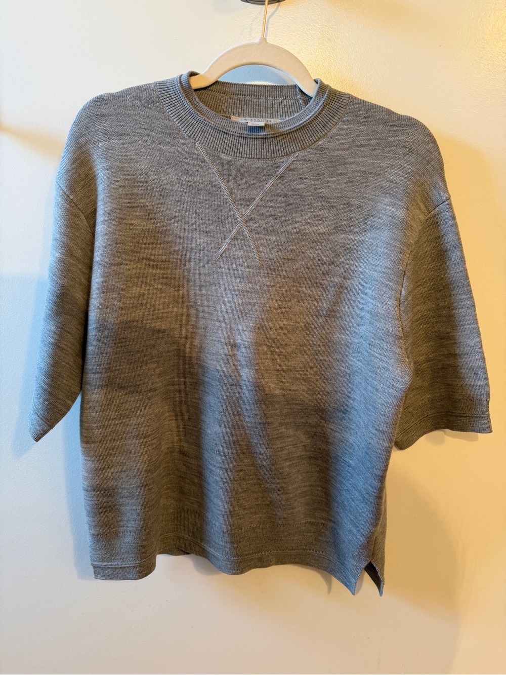 Women’s Short-Sleeve Crewneck Sweater - Gray